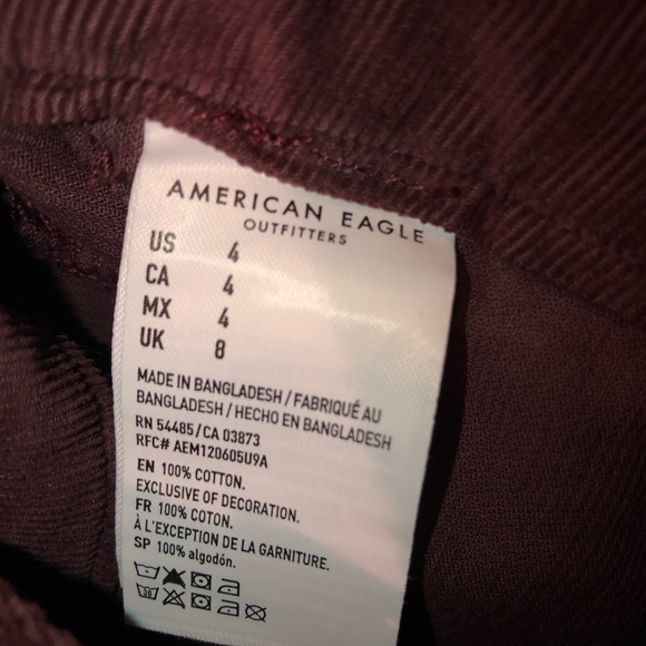 AMERICAN EAGLE OUTFITTERS SIZE 4 CORDUROY OVERALLS N.W.T. 13”WAIST 30”LENGTH USA - Picture 4 of 7